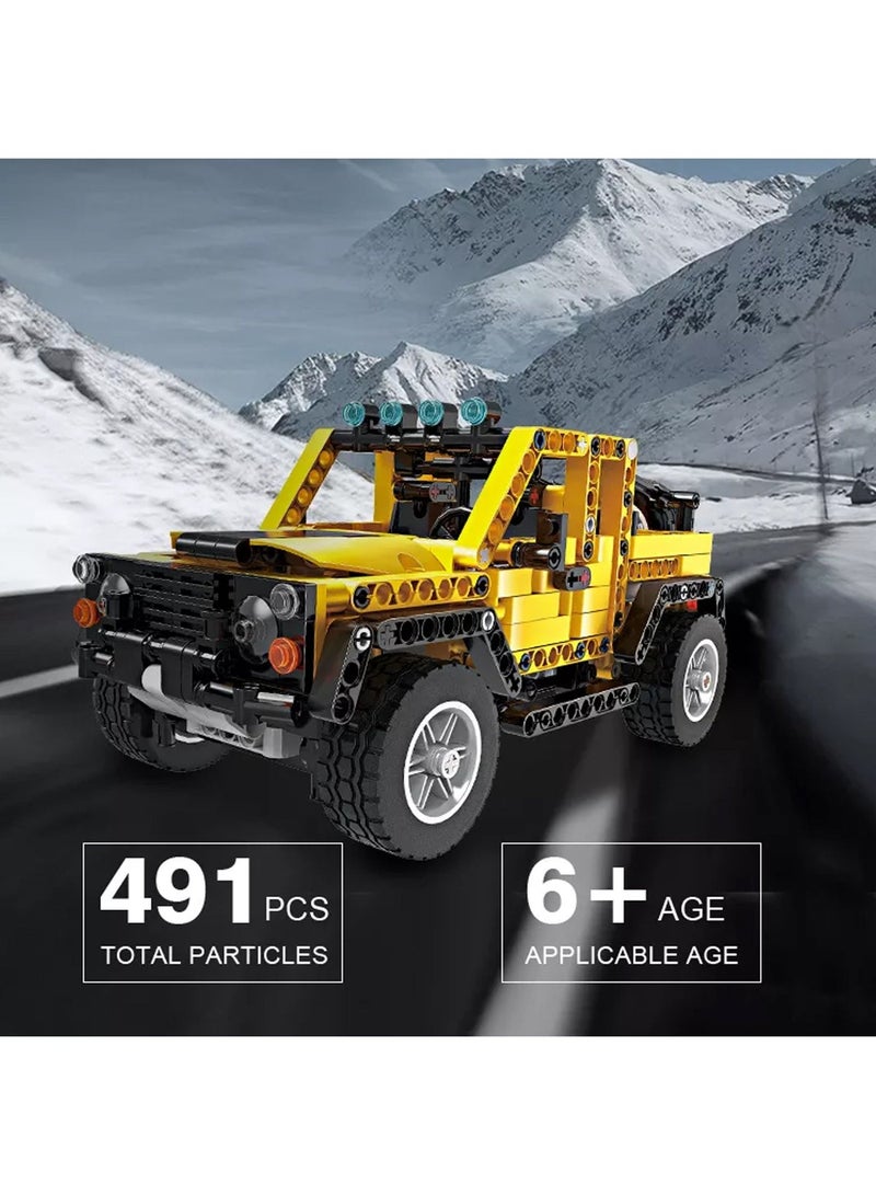 مجموعة بناء سيارة جيب للطرق الوعرة من تيك ستروم 5800، 491 قطعة، للأطفال من سن 6 سنوات فما فوق - Image 4